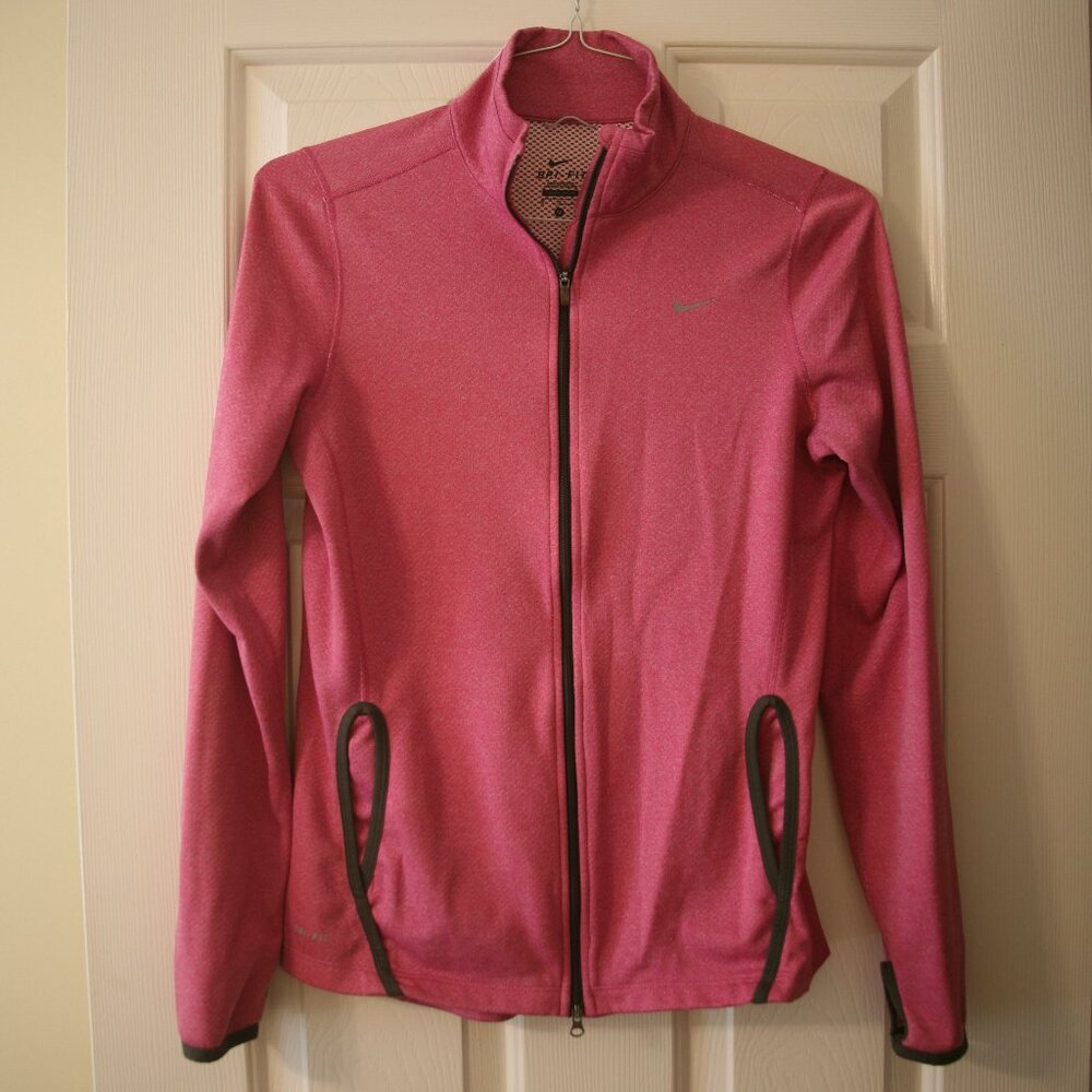 Nike Dri-Fit Women's Zip Up Running Jacket, Size M, Pink
